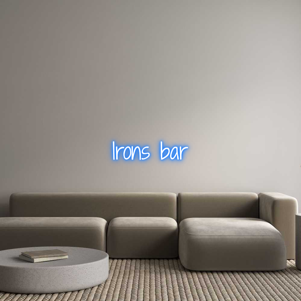 Custom Neon: Irons bar